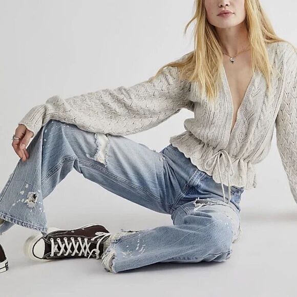 Free People Daphne Cardi in Seashell Heather size xs - Picture 11 of 11